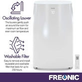 14,500 BTU Portable Air Conditioner with Heat (10,000 BTU CEC)